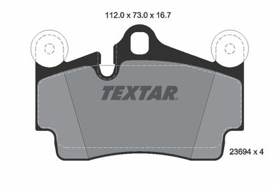 2369481 TEXTAR Комплект тормозных колодок, дисковый тормоз