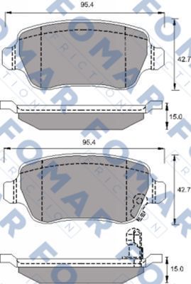 FO691781 FOMAR Friction Комплект тормозных колодок, дисковый тормоз