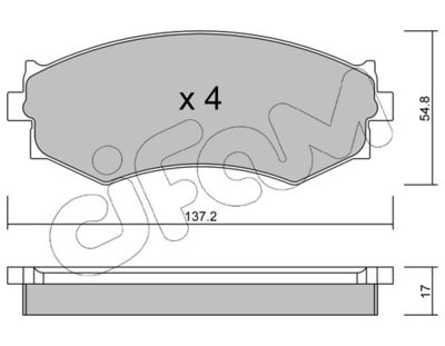 8221900 CIFAM Комплект тормозных колодок, дисковый тормоз
