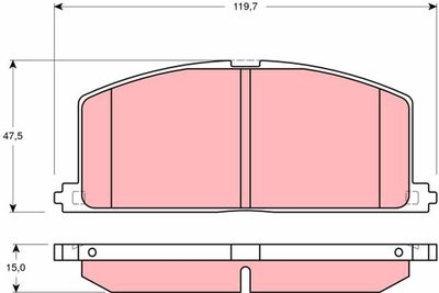 GDB3184 TRW Комплект тормозных колодок, дисковый тормоз