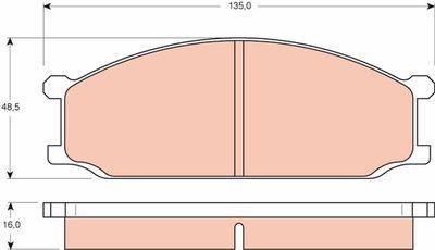 GDB204 TRW Комплект тормозных колодок, дисковый тормоз