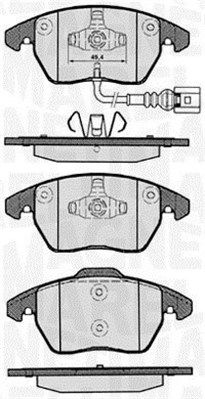 363916060135 MAGNETI MARELLI Комплект тормозных колодок, дисковый тормоз