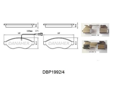 DBP19924 DANAHER Комплект тормозных колодок, дисковый тормоз