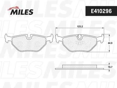 E410296 MILES Комплект тормозных колодок, дисковый тормоз