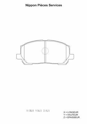 T360A23 NPS Комплект тормозных колодок, дисковый тормоз