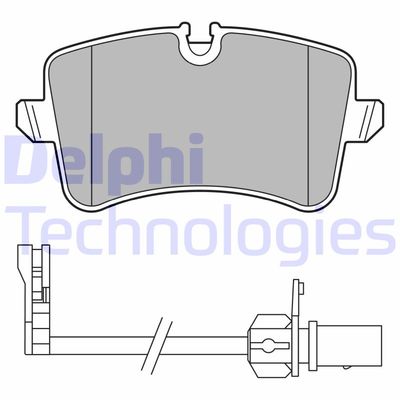 LP3681 DELPHI Комплект тормозных колодок, дисковый тормоз