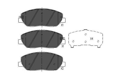 KBP3023 KAVO PARTS Комплект тормозных колодок, дисковый тормоз