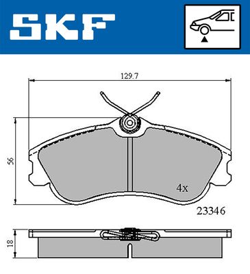 VKBP80356 SKF Комплект тормозных колодок, дисковый тормоз