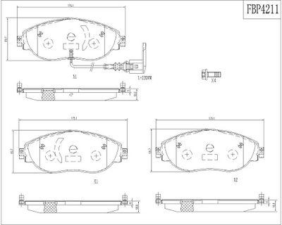 FBP4211 FI.BA Комплект тормозных колодок, дисковый тормоз