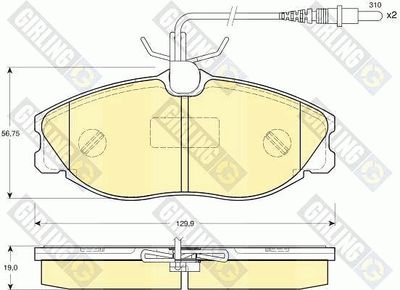 6112591 GIRLING Комплект тормозных колодок, дисковый тормоз