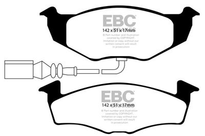 DP1498 EBC Brakes Комплект тормозных колодок, дисковый тормоз