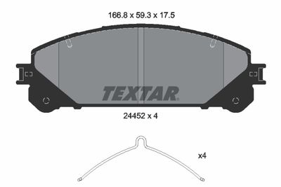 2445201 TEXTAR Комплект тормозных колодок, дисковый тормоз