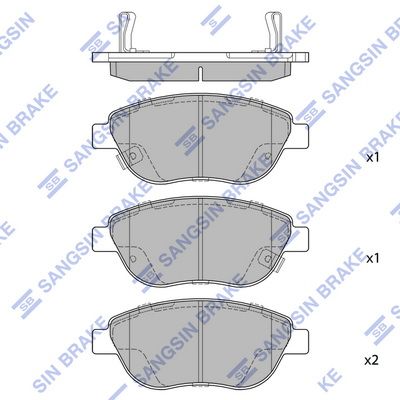 SP1710 Hi-Q Комплект тормозных колодок, дисковый тормоз