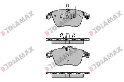 N09181 DIAMAX Комплект тормозных колодок, дисковый тормоз