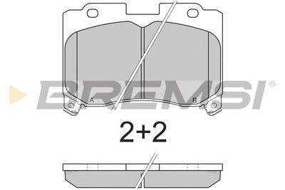 BP2740 BREMSI Комплект тормозных колодок, дисковый тормоз