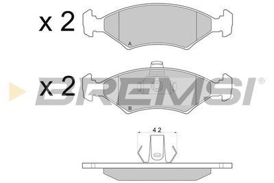 BP2675 BREMSI Комплект тормозных колодок, дисковый тормоз