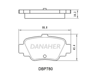 DBP780 DANAHER Комплект тормозных колодок, дисковый тормоз