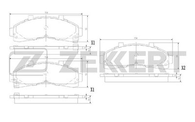 BS1393 ZEKKERT Комплект тормозных колодок, дисковый тормоз