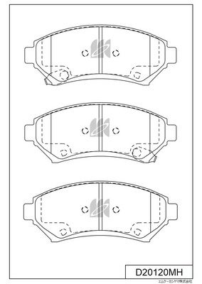 D20120MH MK Kashiyama Комплект тормозных колодок, дисковый тормоз
