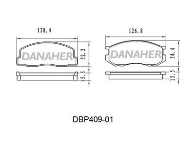 DBP40901 DANAHER Комплект тормозных колодок, дисковый тормоз