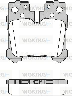 P1221320 WOKING Комплект тормозных колодок, дисковый тормоз