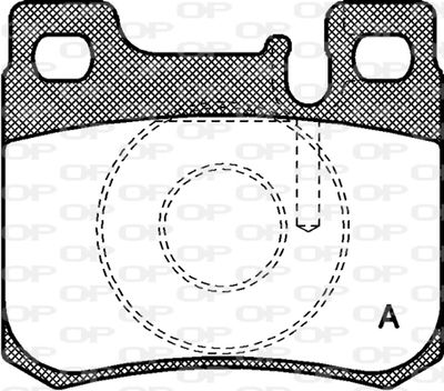 BPA015720 OPEN PARTS Комплект тормозных колодок, дисковый тормоз