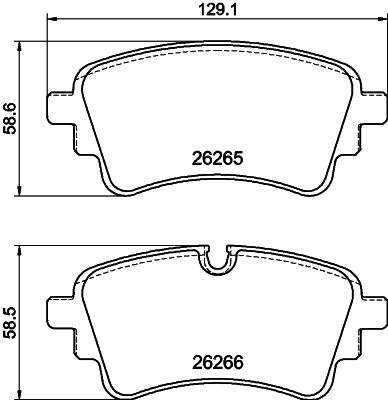 8DB355040961 HELLA PAGID Комплект тормозных колодок, дисковый тормоз