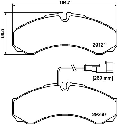 PCP1692 DON Комплект тормозных колодок, дисковый тормоз