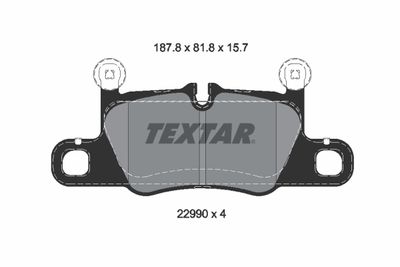2299001 TEXTAR Комплект тормозных колодок, дисковый тормоз