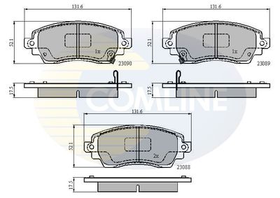 CBP3908 COMLINE Комплект тормозных колодок, дисковый тормоз