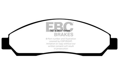 DP1705 EBC Brakes Комплект тормозных колодок, дисковый тормоз