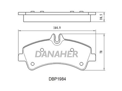 DBP1984 DANAHER Комплект тормозных колодок, дисковый тормоз