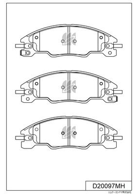 D20097MH MK Kashiyama Комплект тормозных колодок, дисковый тормоз
