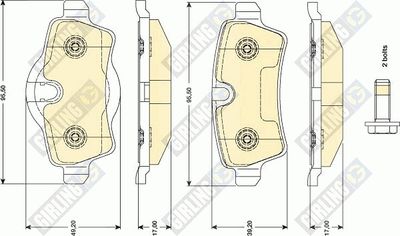 6117661 GIRLING Комплект тормозных колодок, дисковый тормоз