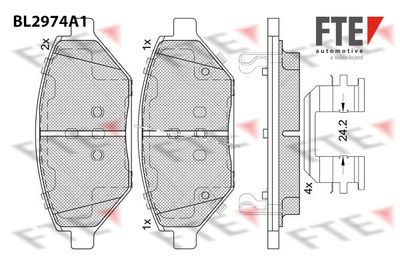 9011220 FTE Комплект тормозных колодок, дисковый тормоз