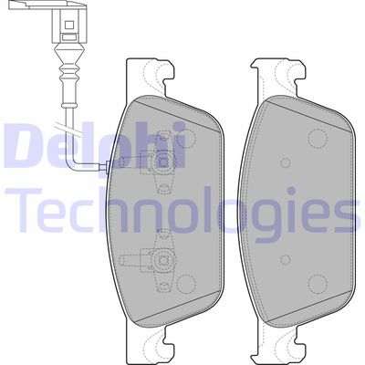 LP2199 DELPHI Комплект тормозных колодок, дисковый тормоз