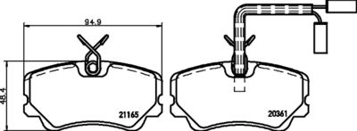 MDB1403 MINTEX Комплект тормозных колодок, дисковый тормоз