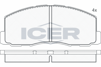 180602 ICER Комплект тормозных колодок, дисковый тормоз