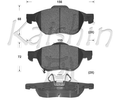 FK2236 KAISHIN Комплект тормозных колодок, дисковый тормоз