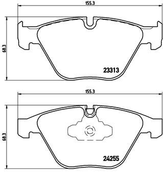 P06055 BREMBO Комплект тормозных колодок, дисковый тормоз