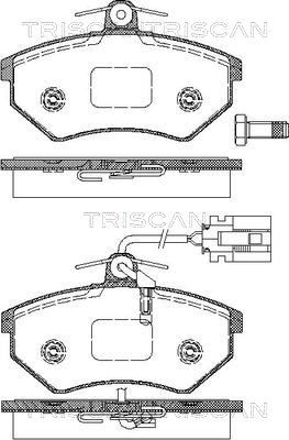 811029976 TRISCAN Комплект тормозных колодок, дисковый тормоз