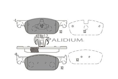 P11554 ASHUKI by Palidium Комплект тормозных колодок, дисковый тормоз