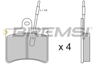 BP2161 BREMSI Комплект тормозных колодок, дисковый тормоз