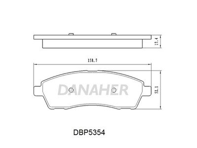 DBP5354 DANAHER Комплект тормозных колодок, дисковый тормоз