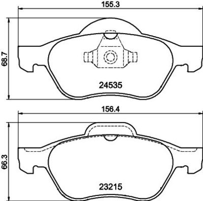 MDB2883 MINTEX Комплект тормозных колодок, дисковый тормоз