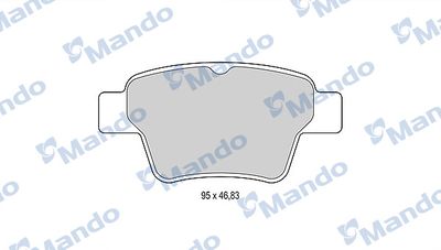 MBF015780 MANDO Комплект тормозных колодок, дисковый тормоз