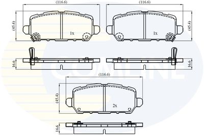 CBP32332 COMLINE Комплект тормозных колодок, дисковый тормоз