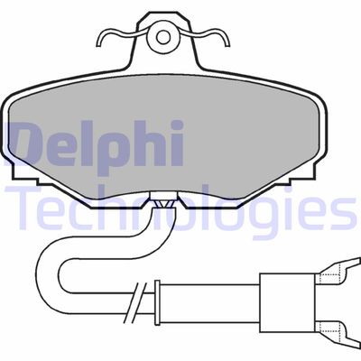 LP601 DELPHI Комплект тормозных колодок, дисковый тормоз