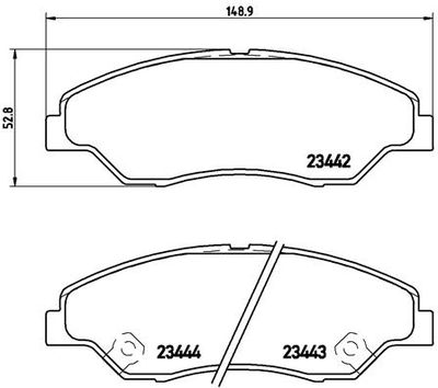 P30015 BREMBO Комплект тормозных колодок, дисковый тормоз