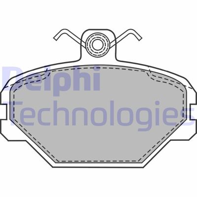 LP1444 DELPHI Комплект тормозных колодок, дисковый тормоз
